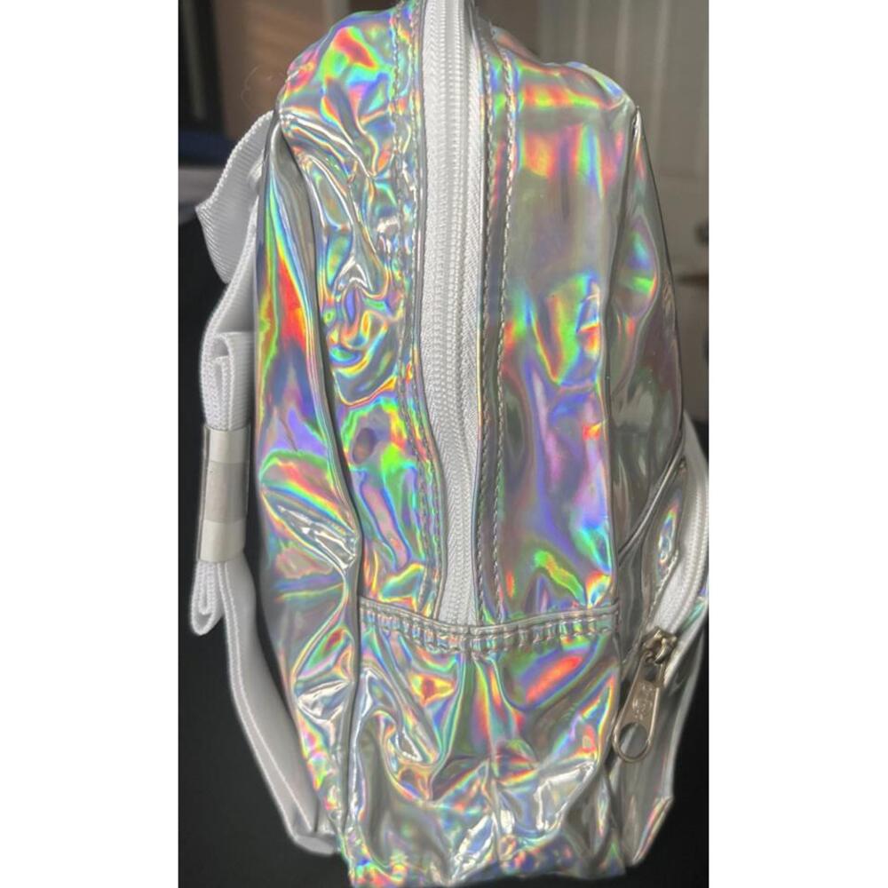 Dickies | Silver Iridescent Holographic Mini Festival Backpack - Picture 4 of 10